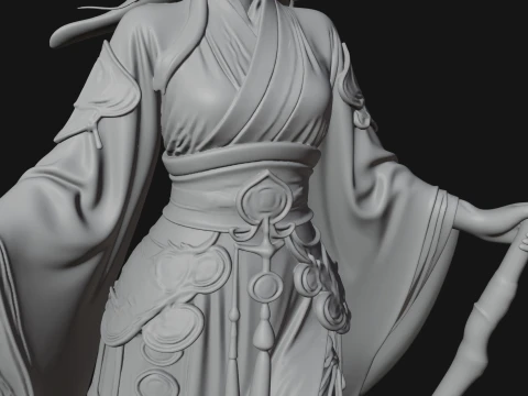 Witch Hat Sorcerer Statue Design 29 - 3D Print Model 3D Print Model