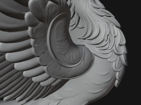 Rising Phoenix Bird Statue Design 3 - 3D Print Model 3D Print Model