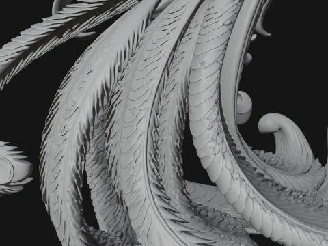 Rising Phoenix Bird Statue Design 3 - 3D Print Model 3D Print Model