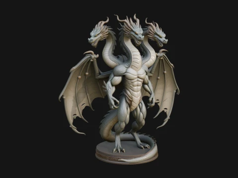 Winged Dragon Statue Design 42 - 3D Print Model 3D Print Model