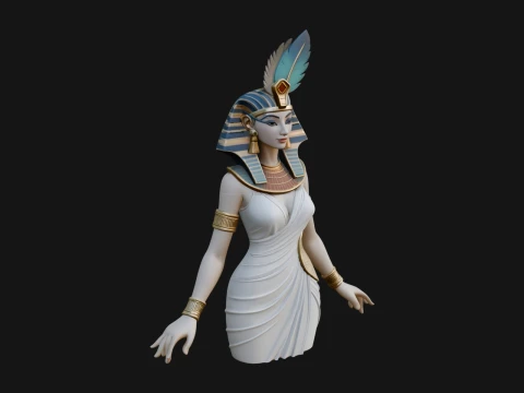 Egyptian Queen Statue Design 9 - 3D Print Model 3D Print Model