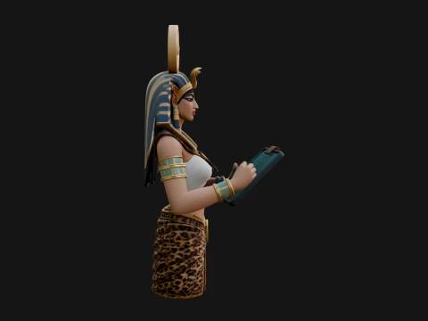 Star Disc Egyptian Goddess Statue Design 6 - 3D Print Model 3D Print Model