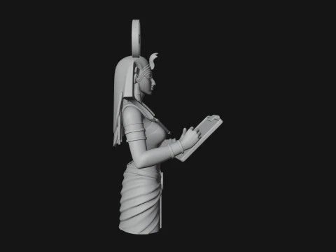Star Disc Egyptian Goddess Statue Design 6 - 3D Print Model 3D Print Model