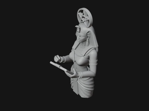 Star Disc Egyptian Goddess Statue Design 6 - 3D Print Model 3D Print Model