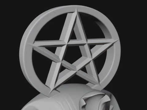 Star Disc Egyptian Goddess Statue Design 6 - 3D Print Model 3D Print Model