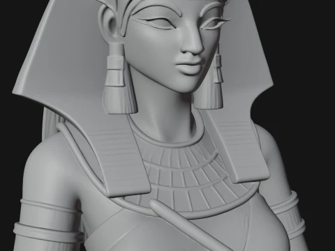 Star Disc Egyptian Goddess Statue Design 6 - 3D Print Model 3D Print Model