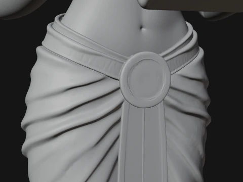 Star Disc Egyptian Goddess Statue Design 6 - 3D Print Model 3D Print Model