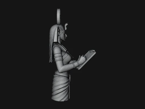 Star Disc Egyptian Goddess Statue Design 6 - 3D Print Model 3D Print Model