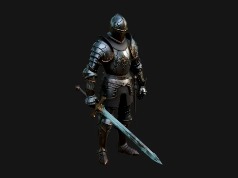 Armored Knight Statue Design 38 - 3D Print Model 3D Print Model
