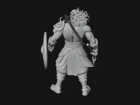 Odin with Spear Statue Design 18 - 3D Print Model 3D Print Model