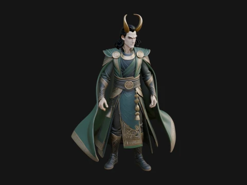 Horned Trickster God Statue Design 7 - 3D Print Model 3D Print Model