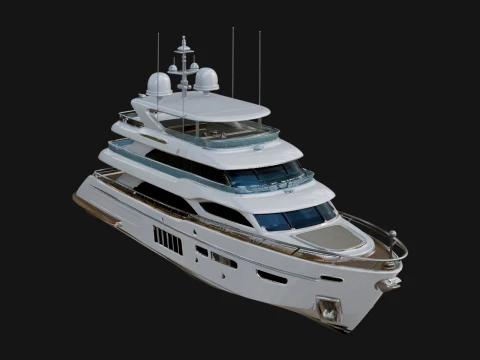 Motor Yacht Model Design 60 - 3D Print Model 3D Print Model