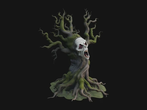 Haunted Tree Monster Statue Design 3 - 3D Print Model 3D Print Model