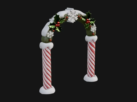 Candy Cane Christmas Arch Design 3 - 3D Print Model 3D Print Model