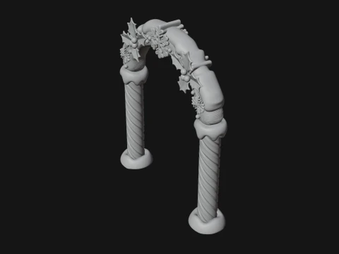 Candy Cane Christmas Arch Design 3 - 3D Print Model 3D Print Model