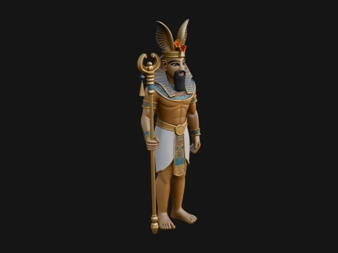 Anubis Egyptian God Statue Design 28 - 3D Print Model 3D Print Model