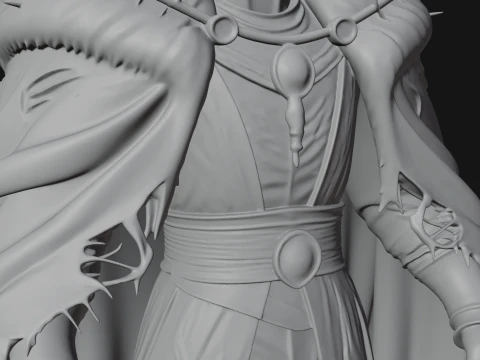 Enthroned Pumpkin Lord Statue Design 5 - 3D Print Model 3D Print Model