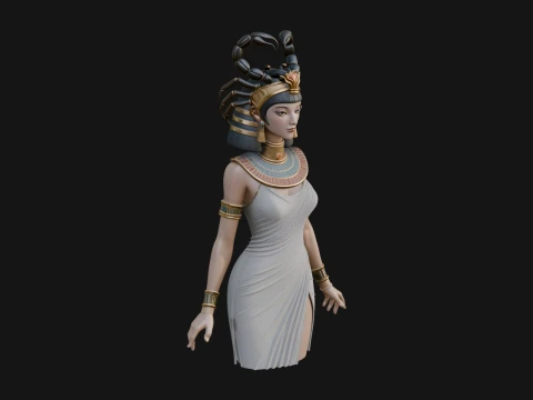 Egyptian Queen Statue Design 10 - 3D Print Model 3D Print Model