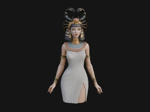 Egyptian Queen Statue Design 10 - 3D Print Model 3D Print Model