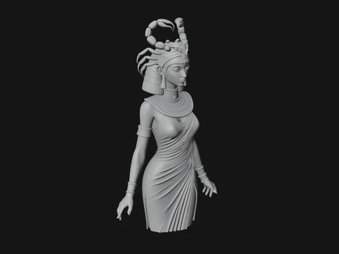 Egyptian Queen Statue Design 10 - 3D Print Model 3D Print Model