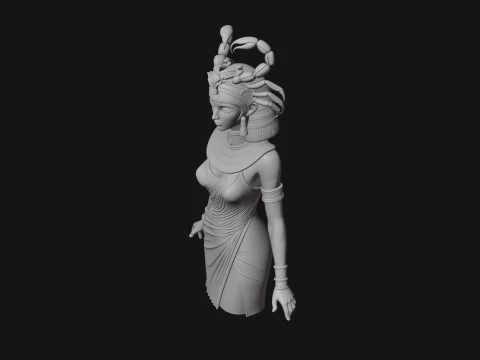 Egyptian Queen Statue Design 10 - 3D Print Model 3D Print Model