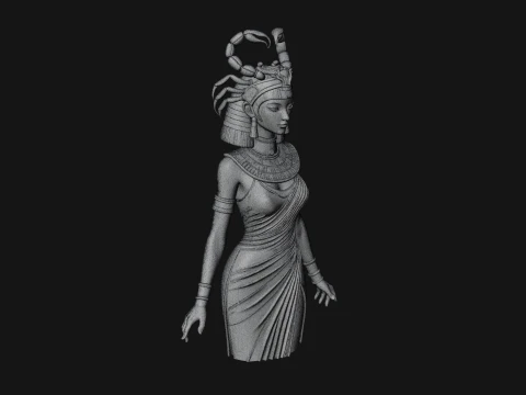 Egyptian Queen Statue Design 10 - 3D Print Model 3D Print Model