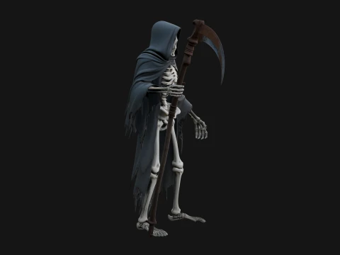 Hooded Skeleton Reaper Statue Design 36 - 3D Print Model 3D Print Model
