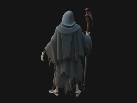 Hooded Skeleton Reaper Statue Design 36 - 3D Print Model 3D Print Model