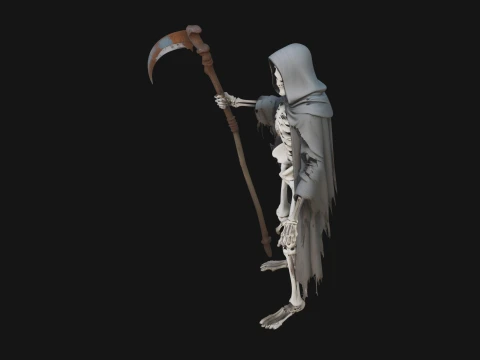 Hooded Skeleton Reaper Statue Design 36 - 3D Print Model 3D Print Model
