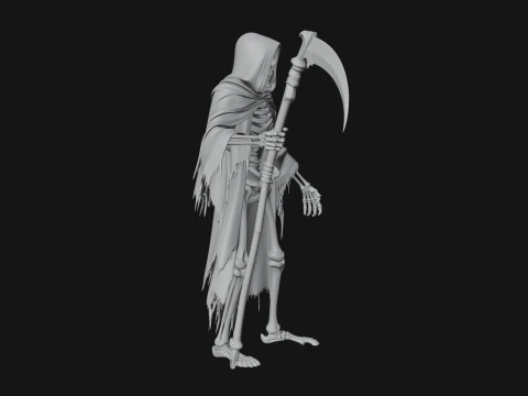 Hooded Skeleton Reaper Statue Design 36 - 3D Print Model 3D Print Model