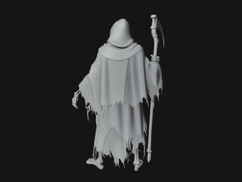 Hooded Skeleton Reaper Statue Design 36 - 3D Print Model 3D Print Model