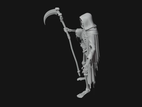 Hooded Skeleton Reaper Statue Design 36 - 3D Print Model 3D Print Model