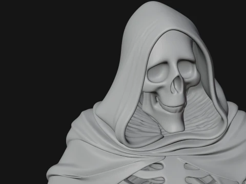 Hooded Skeleton Reaper Statue Design 36 - 3D Print Model 3D Print Model