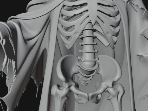 Hooded Skeleton Reaper Statue Design 36 - 3D Print Model 3D Print Model