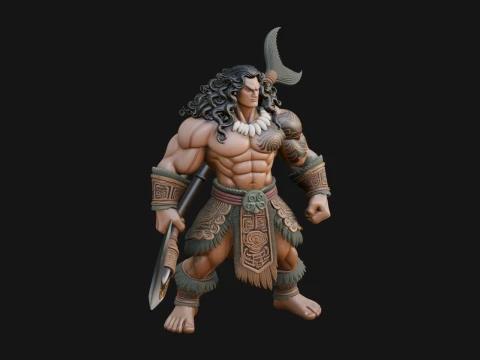 Greek Warrior God Statue Design 29 - 3D Print Model 3D Print Model