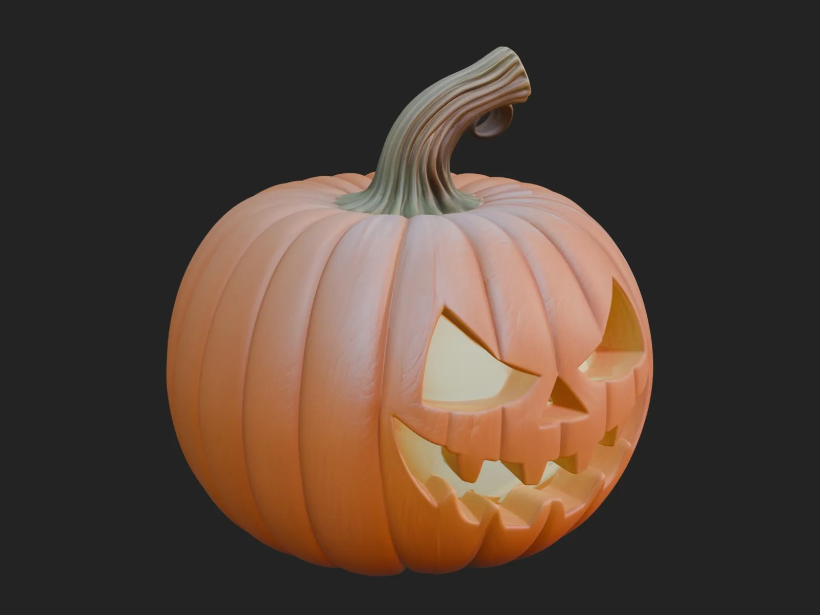 Carved Pumpkin Lantern Statue Design 13 - 3D Print Model 3D Print Model .c4d .max .obj .3ds .fbx .stl .blend 