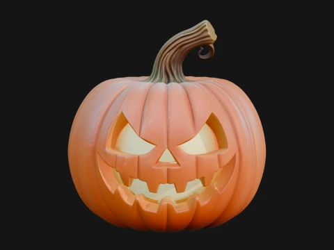 Carved Pumpkin Lantern Statue Design 13 - 3D Print Model 3D Print Model
