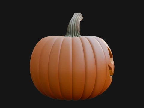 Carved Pumpkin Lantern Statue Design 13 - 3D Print Model 3D Print Model