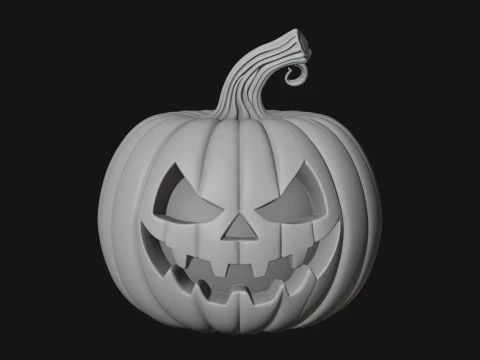 Carved Pumpkin Lantern Statue Design 13 - 3D Print Model 3D Print Model
