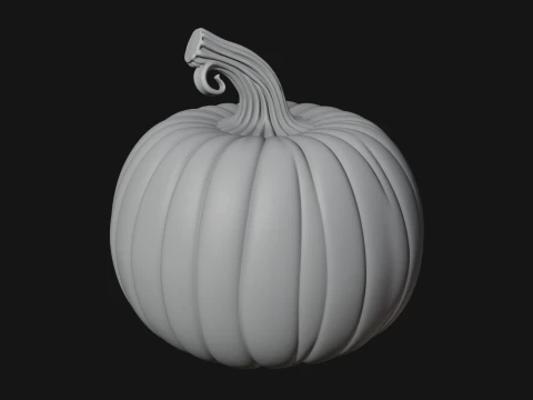Carved Pumpkin Lantern Statue Design 13 - 3D Print Model 3D Print Model