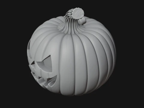 Carved Pumpkin Lantern Statue Design 13 - 3D Print Model 3D Print Model