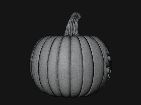 Carved Pumpkin Lantern Statue Design 13 - 3D Print Model 3D Print Model