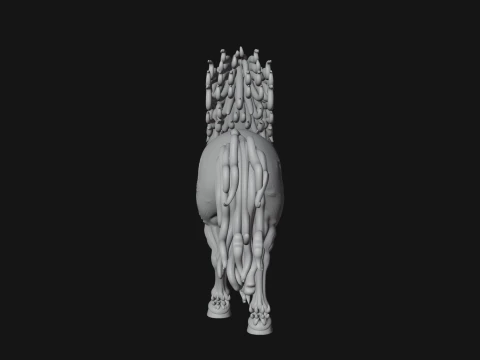Wild Horse Statue Design 17 - 3D Print Model 3D Print Model