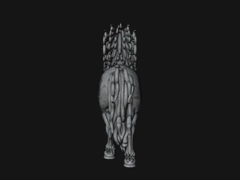 Wild Horse Statue Design 17 - 3D Print Model 3D Print Model