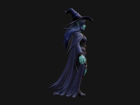 Witch Hat Sorcerer Statue Design 32 - 3D Print Model 3D Print Model