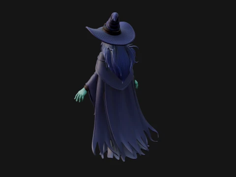 Witch Hat Sorcerer Statue Design 32 - 3D Print Model 3D Print Model