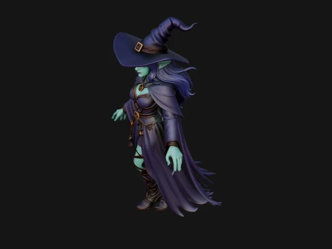 Witch Hat Sorcerer Statue Design 32 - 3D Print Model 3D Print Model