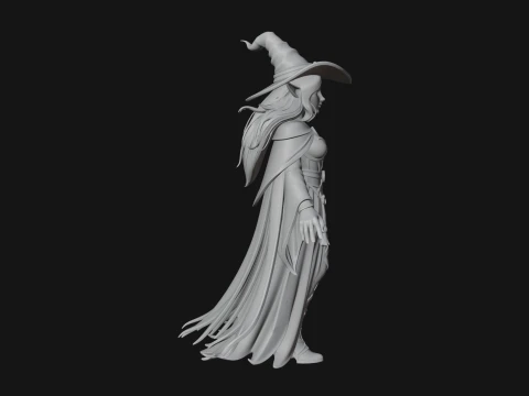 Witch Hat Sorcerer Statue Design 32 - 3D Print Model 3D Print Model