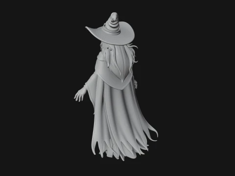 Witch Hat Sorcerer Statue Design 32 - 3D Print Model 3D Print Model