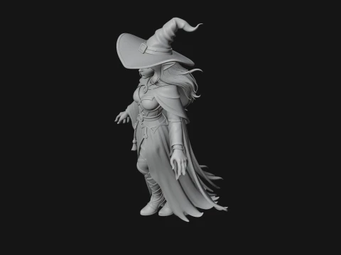 Witch Hat Sorcerer Statue Design 32 - 3D Print Model 3D Print Model